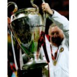 Alex Ferguson signed 10x8 inch colour photo pictured with the Champions League trophy. Sir Alexander