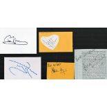 Blackadder collection 5 signed album pages from cast members Rowan Atkinson, Tony Robinson, Tim