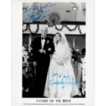 Steve Martin and Kimberly Williams signed 10x8 inch Father of the Bride black and white photo.