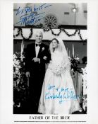 Steve Martin and Kimberly Williams signed 10x8 inch Father of the Bride black and white photo.