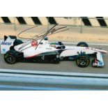 Motor Racing Sergio Perez signed Sauber Formula One 12x8 inch colour photo. Sergio Perez Mendoza: