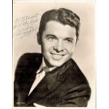 Audie Murphy signed 10x8 inch vintage black and white photo dedicated.