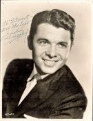 Audie Murphy signed 10x8 inch vintage black and white photo dedicated.