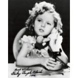 Shirley Temple Black signed 10x8 inch black and white photo. Shirley Temple Black born Shirley