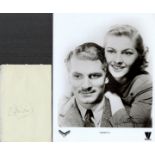 Laurence Olivier signature piece includes signed album page and 10x8 inch black and white photo.