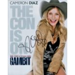 Cameron Diaz signed 10x8 inch Gambit promo photo. Cameron Michelle Diaz born August 30, 1972, is