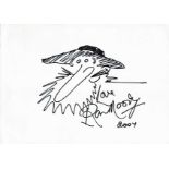 Ron Moody signed 12x8 inch signature piece with doodle of Fagan dated 2007. Ron Moody born Ronald