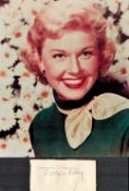 Doris Day signature piece includes signed album page cutting and 10x8 colour photo. Doris Day born