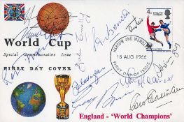 England World Cup 1966 Squad Members Multi Signed Special Commemorative FDC 11 fantastic