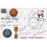 England World Cup 1966 Squad Members Multi Signed Special Commemorative FDC 11 fantastic