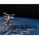 John E. Blaha signed 10x8 colour NASA photograph.
