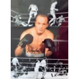 Boxing, Henry Cooper, signed 16x12 colour montage photograph