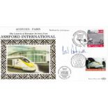 Cecil Parkinson signed Ashford -Paris the Launch of the Eurostar service Benham FDC.