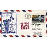 A P O'Neal signed Apollo 14 FDC. January 31st, 1971. Blue, Red Rubberstamp Cachet. A71 88. Good