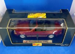 Maisto Models. Mercedes Benz 500SL(1989) Die Cast Metal and Plastic. Scale 1:18. Unopened in