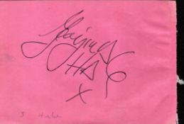 Robert Powell and Georgina Hale signed autograph page, approximately 6x4. These autographs were