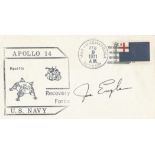 Astronauts Joseph Engle Signed Apollo 14 FDC. February 9th, 1971. USS Ponchatoula. US Postage Stamp.