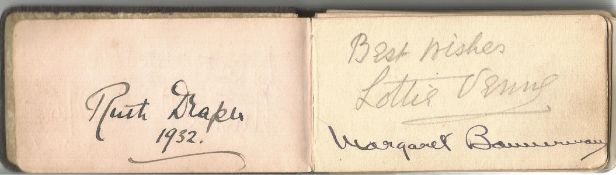 1920's/30's small autograph book. Contains 40+ signatures. Some of names included are Edward