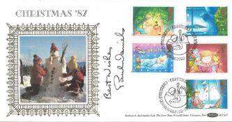 Paul Daniels signed FDC commemorating Christmas 1987, complete with postmark (Oxford, 17th