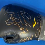 Boxing Sergio Martinez, Pipino Cuevas, Nino Benvenuti and Fernando Vargas signed 16oz Black Everlast