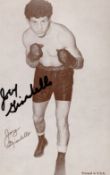 Boxing Joey Giardello signed 6x4 black and white photo. Carmine Orlando Tilelli (July 16, 1930 -