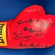 Boxing Julian Jackson, Pipino Cuevas, Danny Lopez, Carlos Palomino and Simon Brown multi signed