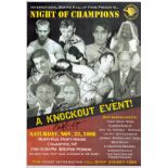 Boxing Night of Champions multi signed 18x12 event poster from November 200. Signatures include