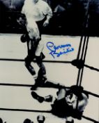 Boxing Carmen Basilio signed 10x8 black and white photo. Carmen Basilio (born Carmine Basilio, April