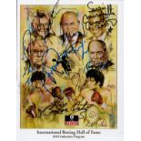 Boxing IBHOF 2010 Induction multi-signed official authentic programme front cover signed by Rafeal