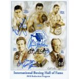 Boxing IBHOF 2018 Induction hand signed official authentic programme front signed by Chiquita