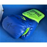 Boxing Jesse James Leija, Sergio Martinez, Marvin Camel and Danny Jacobs signed 14oz Blue Everlast