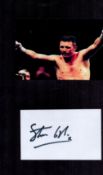 Boxing, Steve Collins signature piece featuring a colour photo and a signed card well presented on