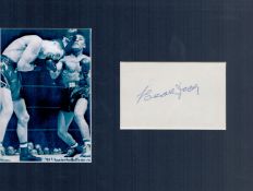 Boxing Beau Jack 12x8 mounted signature piece. Beau Jack (born Sidney Walker; April 1, 1921 -