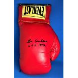 Boxing Lou Ambers signed Everlast red glove. Luigi Giuseppe d'Ambrosio (November 8, 1913 - April 25,