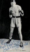 Boxing Jack Powell signed 5x3 vintage black and white photo. Jack Powell (Sheffield) was a