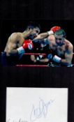 Boxing, Paulie Ayala signature piece featuring a colour photo and a signed card, well presented on