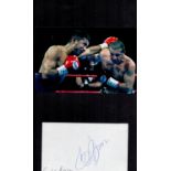 Boxing, Paulie Ayala signature piece featuring a colour photo and a signed card, well presented on