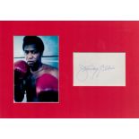 Boxing, Jimmy Ellis signature piece featuring a colour photo and a signed card, well presented and