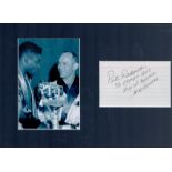 Boxing, Pete Rademacher signature piece featuring a black and white photo and a signed and inscribed