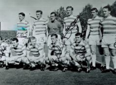 Football. Celtic (Lisbon Lions) MULTI SIGNED 16x12 black and white photo. Signed by Jim Craig, Billy