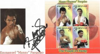 Boxing Manny Pacquiao signed official FDC The Peoples Champ Manny ""Pacman"" Pacquiao. Good