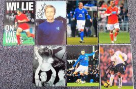 Football collection 10 superb, signed photos from British game legends signatures include Paul