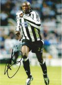 Football Shola Ameobi signed 10x8 Newcastle United colour photo. Foluwashola Ameobi (born 12 October