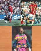 Wales FC. Collection of 3 Welsh footballing Legends Signed photos including Neville Southall,