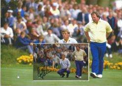 Golf Craig Stadler 12x8 mounted signature superb image pictured in action with Hal Sutton in the