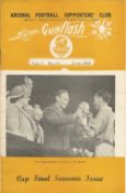 Football Arsenal Football Club Supporters Club Gunflash vintage programme vol 1 No 10 June 1950