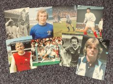 Football. A Collection of 1970's footballing legends from within the UK. 8 photos included, 7 are