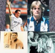 Football collection 10 superb, signed photos from British game legends signatures include Neville