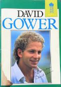 Cricket David Gower England Cricketer Signed 1987 Softcover Benefit Brochure.