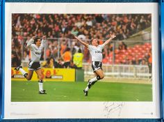 Tottenham Hotspur's Paul Gascoigne Hand signed 23x17 Limited Edition 166/250 photo. Photo shows